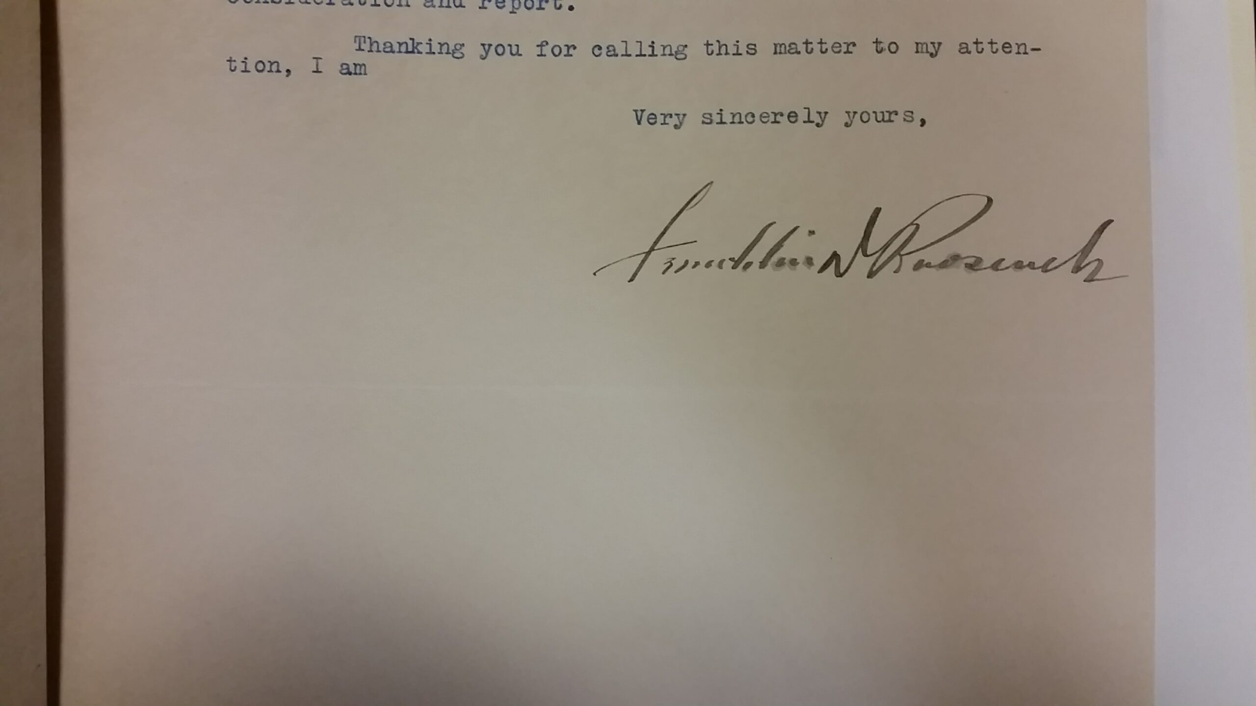 Franklin Delano Roosevelt’s Signature